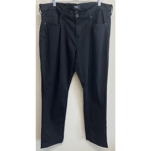 Paige Jeans Men's Size 38x30 Black Federal Denim Stretch Straight Leg - Picture 11 of 12